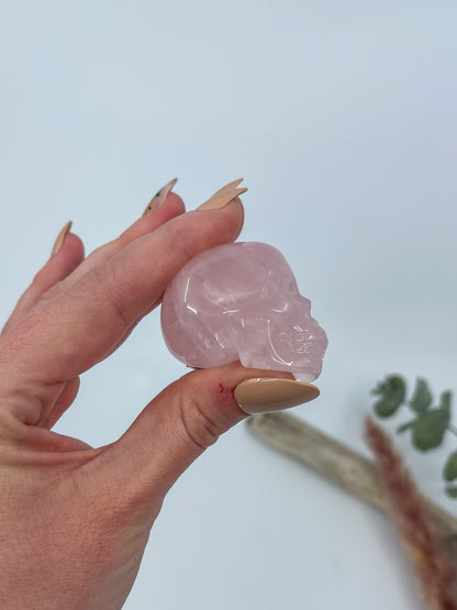 Rose Quartz Skull