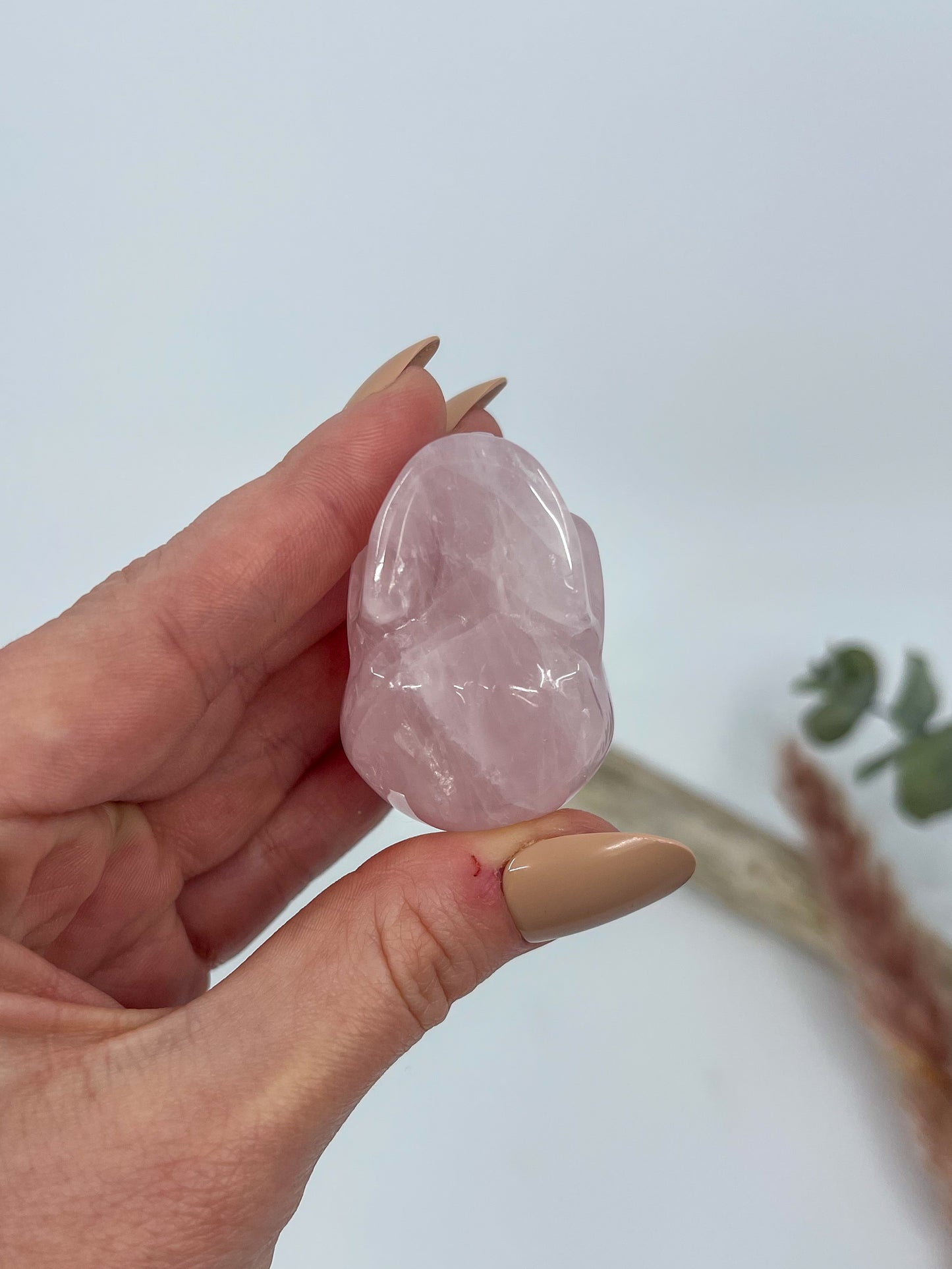 Rose Quartz Skull