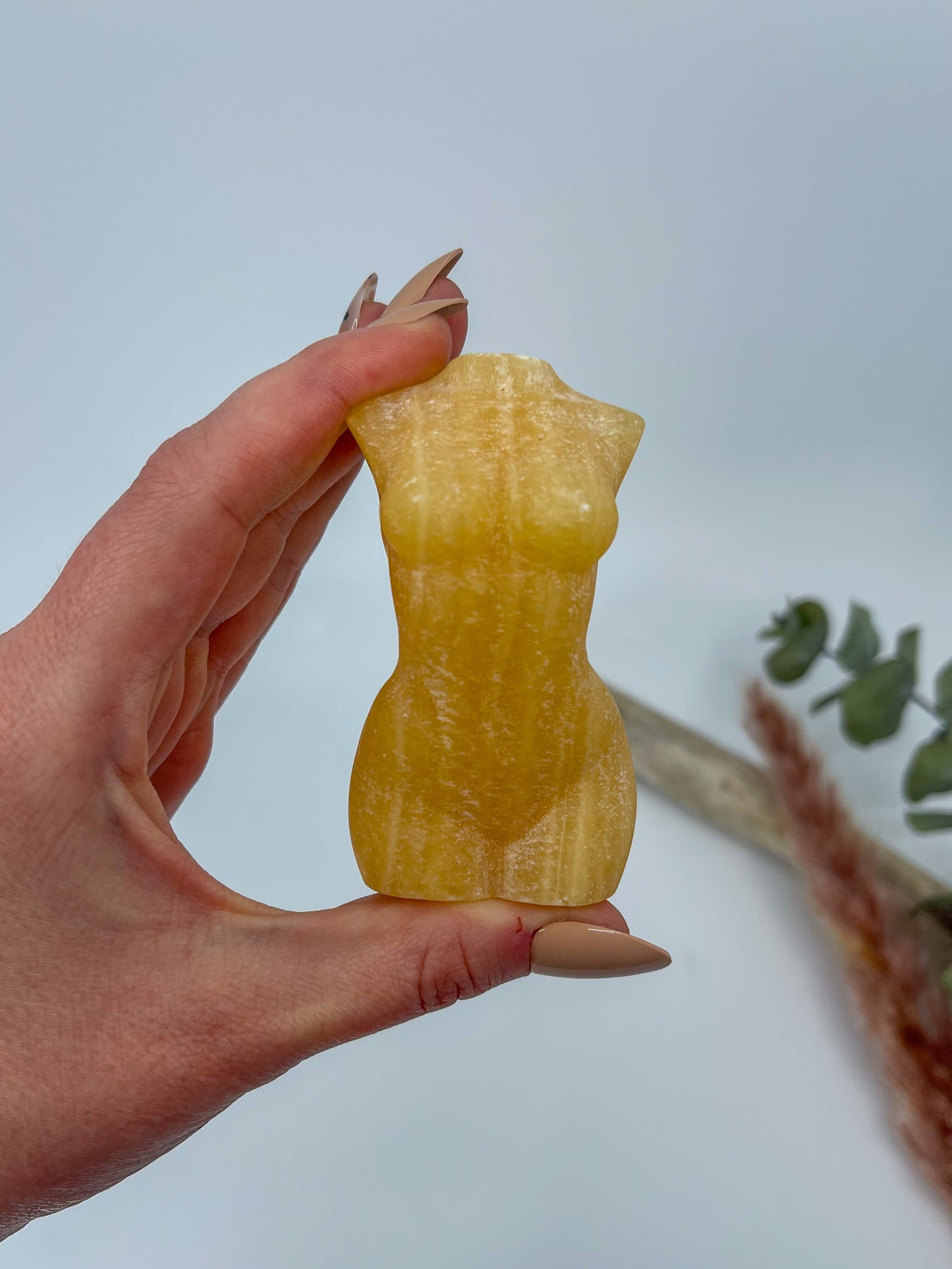 Orange Calcite Goddess Body