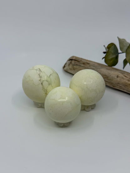 Lemon Chrysoprase (Magnesite) Sphere