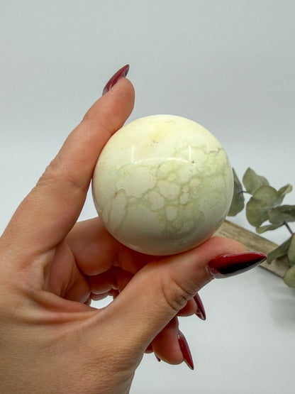 Lemon Chrysoprase (Magnesite) Sphere