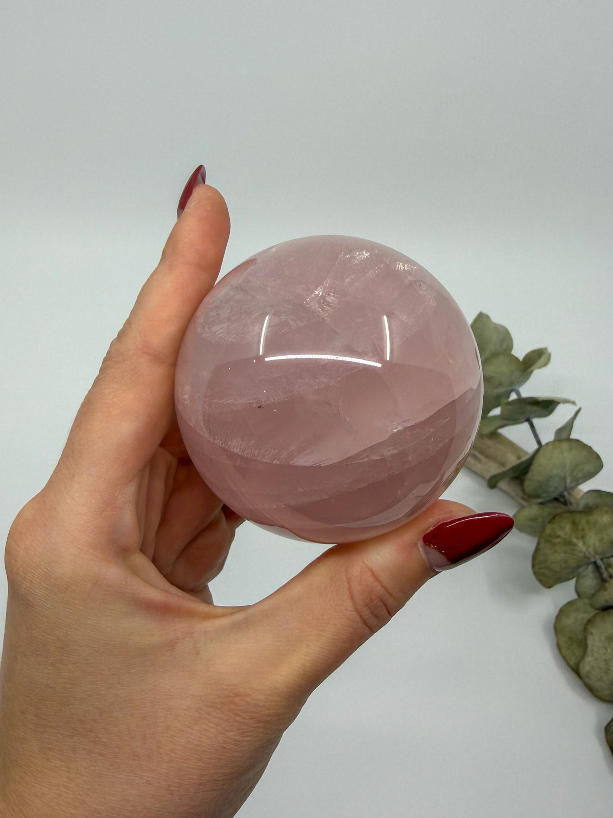Jelly Rose Quartz Sphere (with light Asterism)