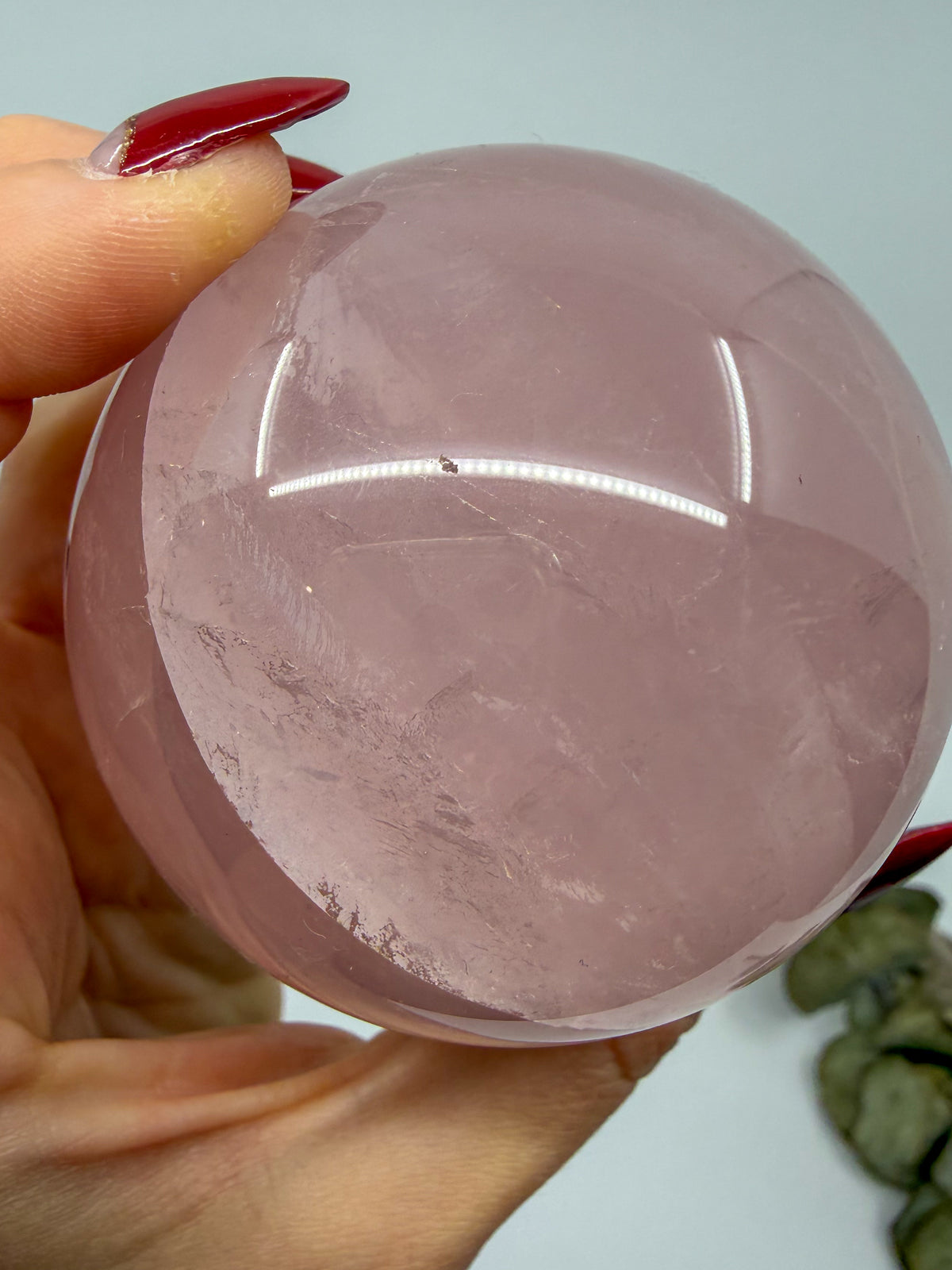 Jelly Rose Quartz Sphere (with light Asterism)