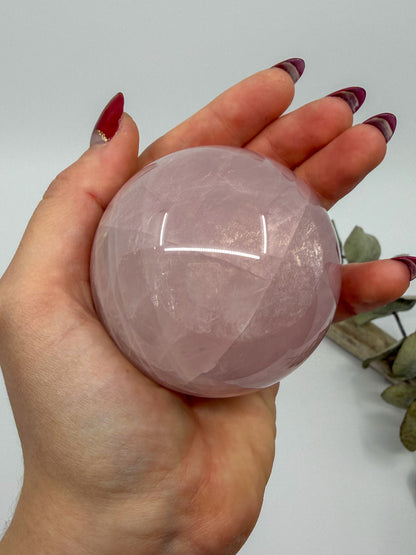 Jelly Rose Quartz Sphere (with light Asterism)