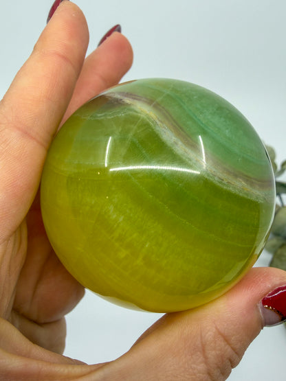 Large Mango Fluorite Sphere -CHOOSE YOUR OWN-