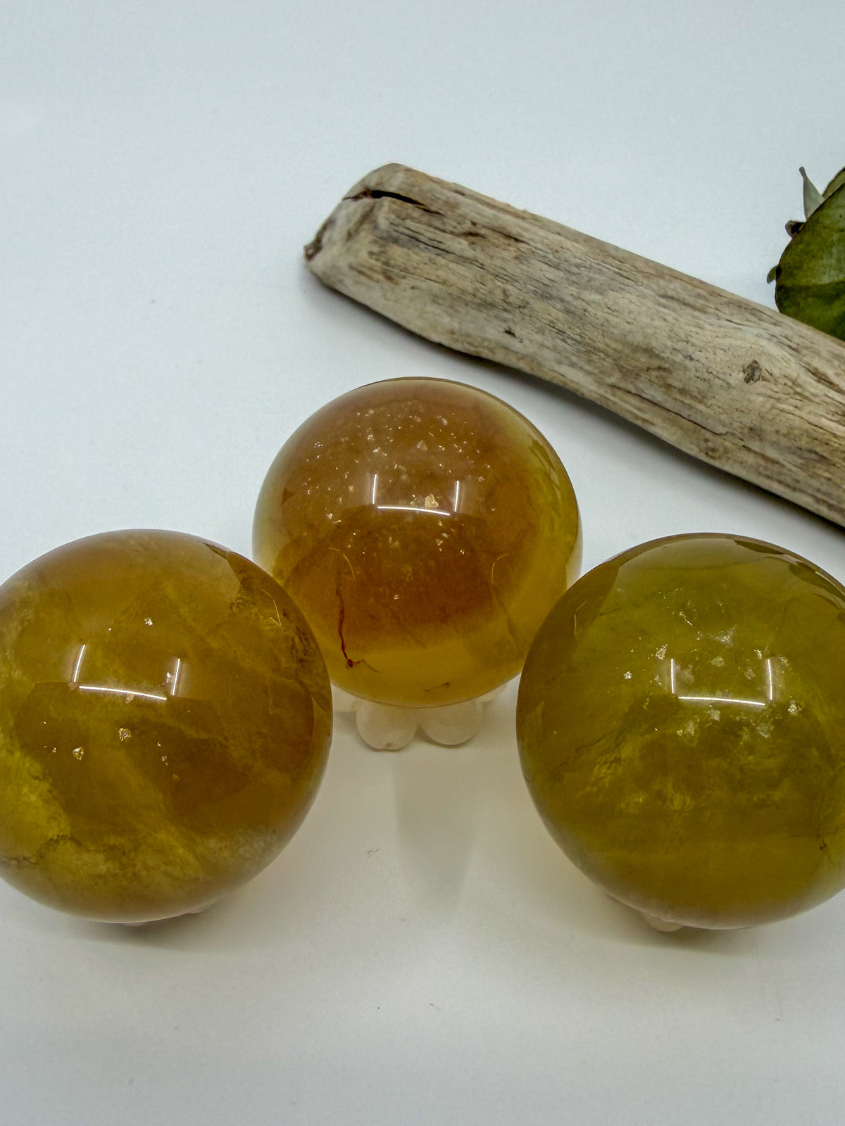 Orange Candy Fluorite Sphere with Mica