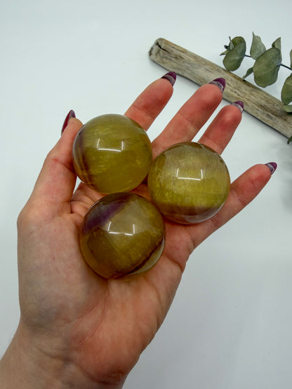 Orange Candy Fluorite Sphere with Mica