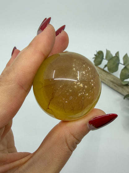 Orange Candy Fluorite Sphere with Mica