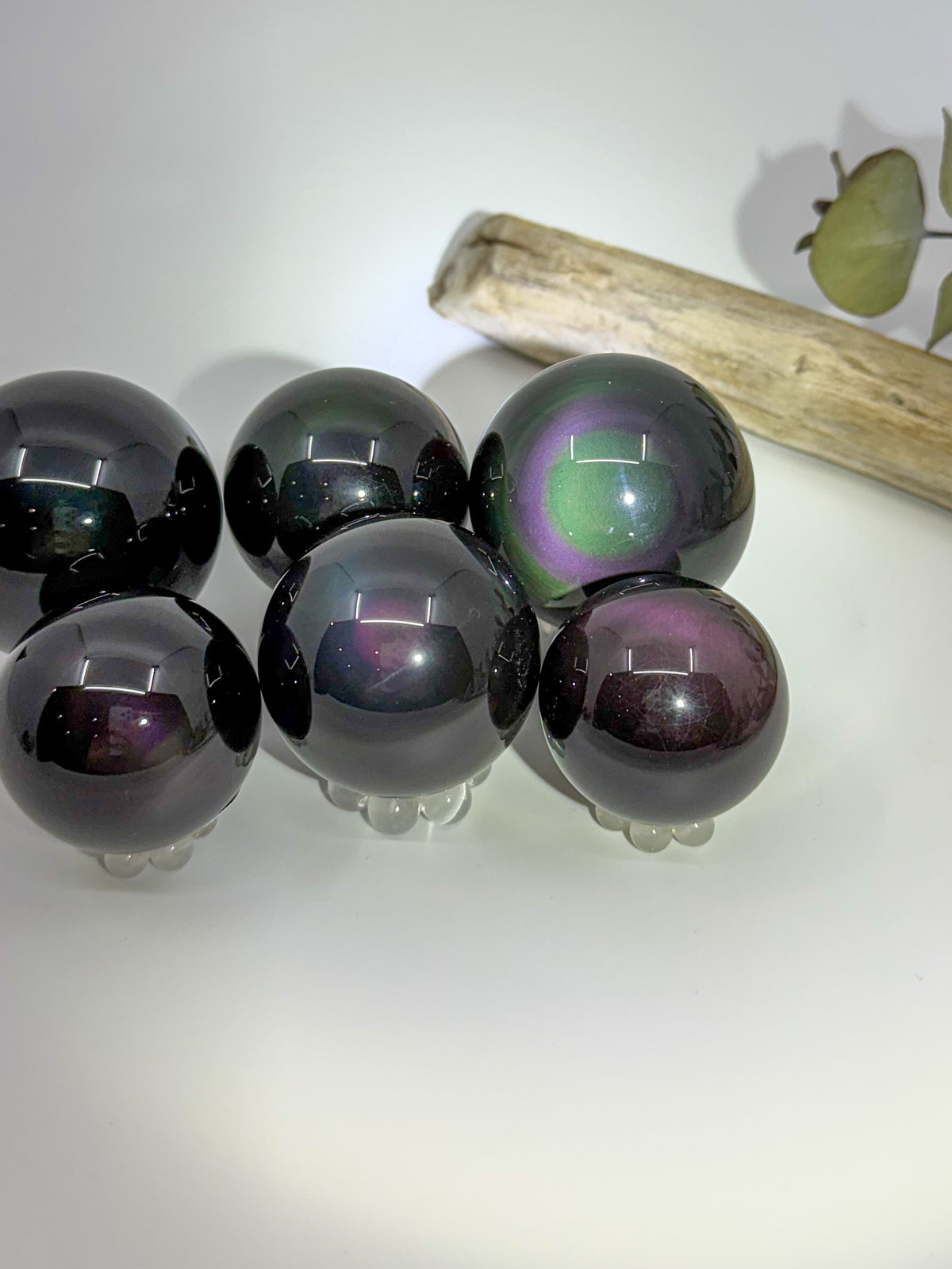 Rainbow Sheen Obsidian Sphere