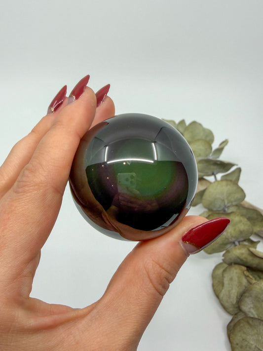 Rainbow Sheen Obsidian Sphere