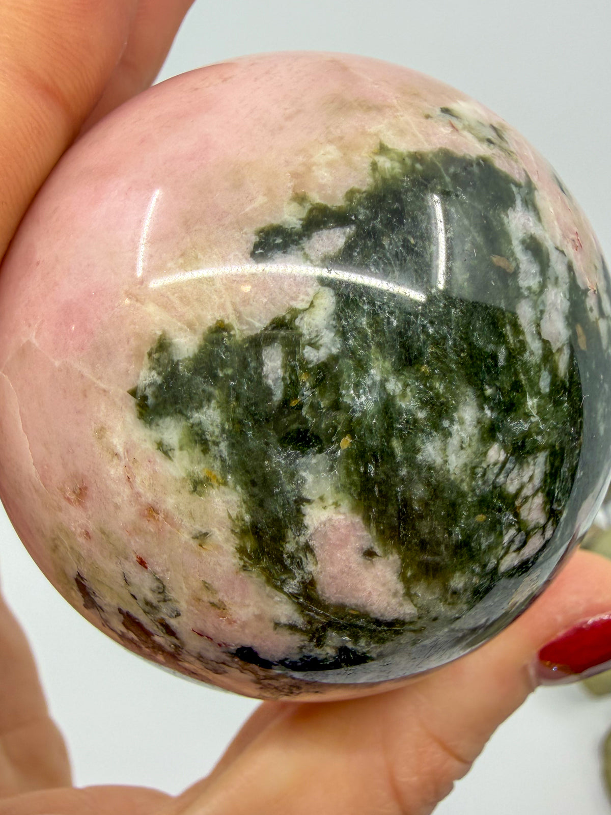 Thulite with Epidote Sphere