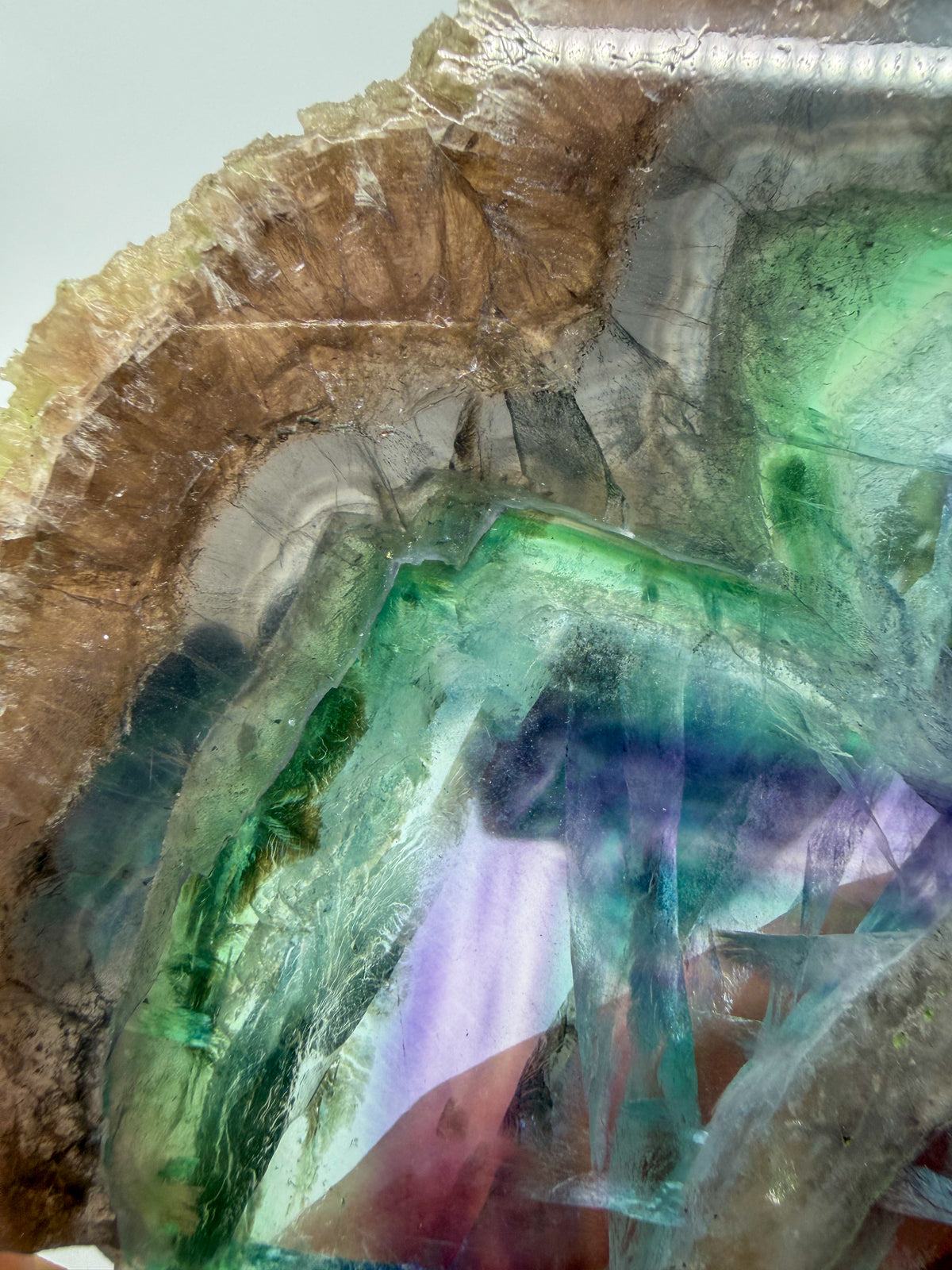 HQ Rainbow Fluorite Slab with Raw Edge -CHOOSE YOUR OWN-