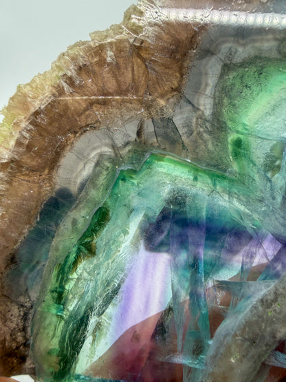 HQ Rainbow Fluorite Slab with Raw Edge -CHOOSE YOUR OWN-