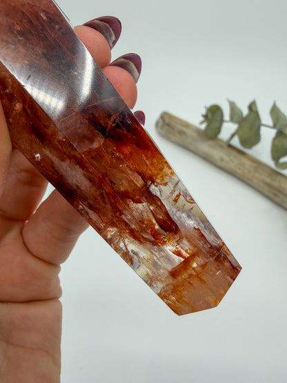 Fire Quartz Wand with Stand -EXACT PIECE-