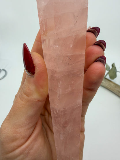 Rose Quartz Wand with Stand -CHOOSE YOUR OWN-
