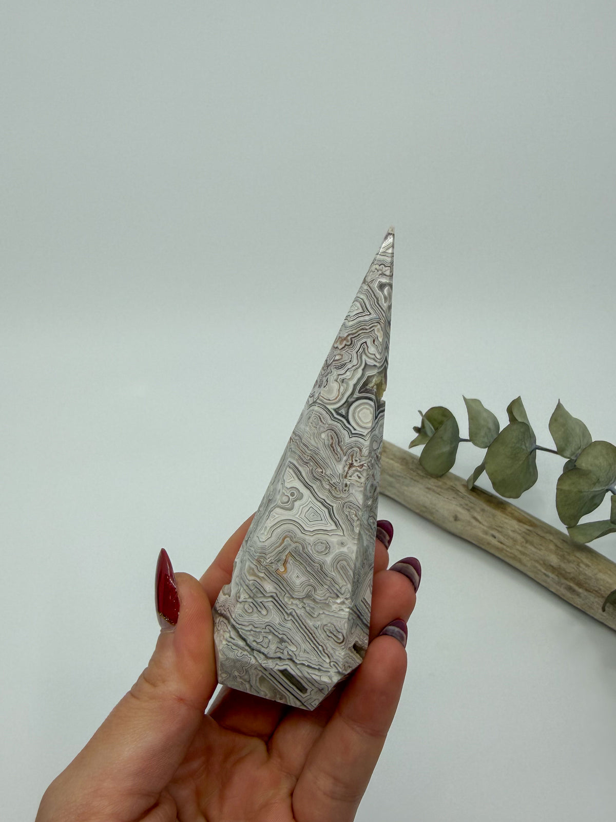 Mexican Lace Agate Diamond -EXACT PIECE-