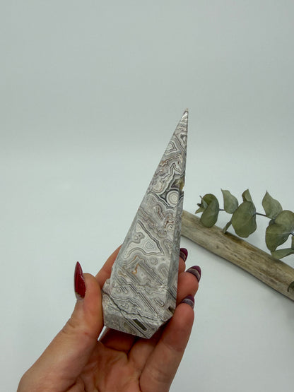 Mexican Lace Agate Diamond -EXACT PIECE-