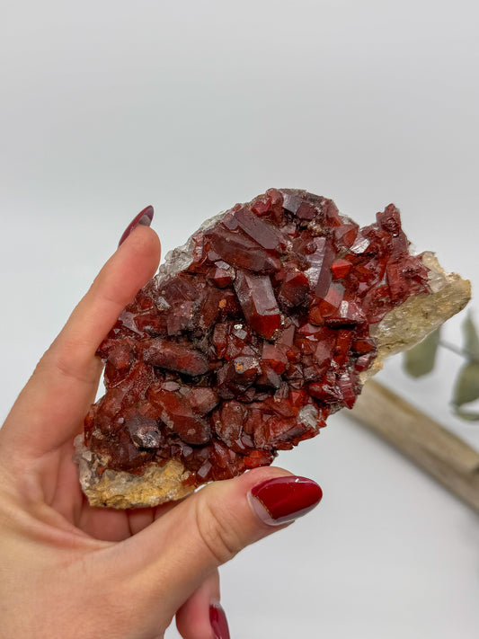 Red Moroccan Quartz Specimen (Hematite Coated) -EXACT PIECE-