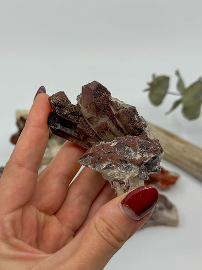 Red Moroccan Quartz (Hematite Coated) -CHOOSE YOUR OWN-