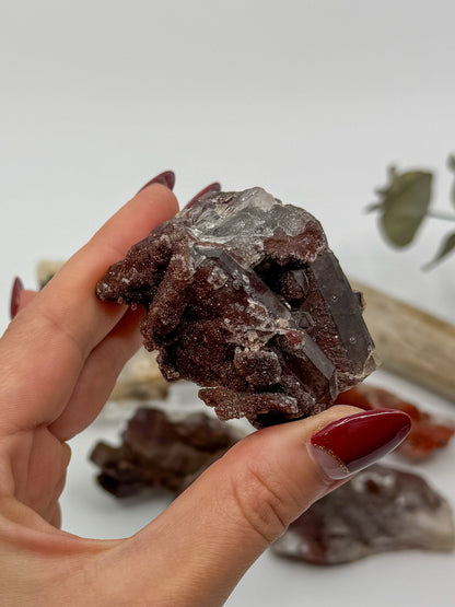 Red Moroccan Quartz (Hematite Coated) -CHOOSE YOUR OWN-