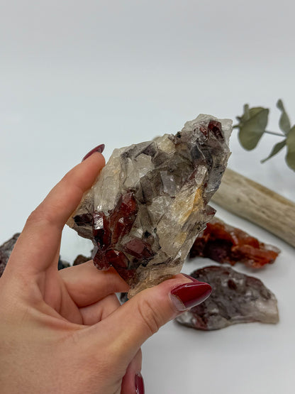 Red Moroccan Quartz (Hematite Coated) -CHOOSE YOUR OWN-