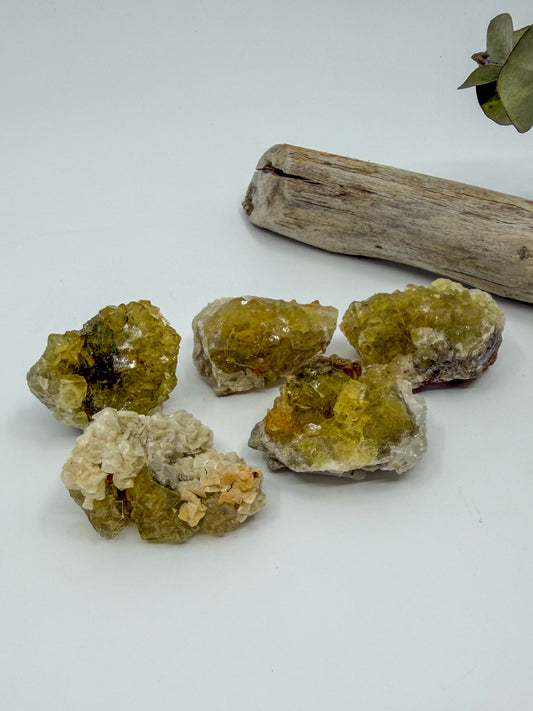 Yellow Fluorite with Dolomite Specimen | Moscona Mine, Asturias Spain -CHOOSE YOUR OWN-