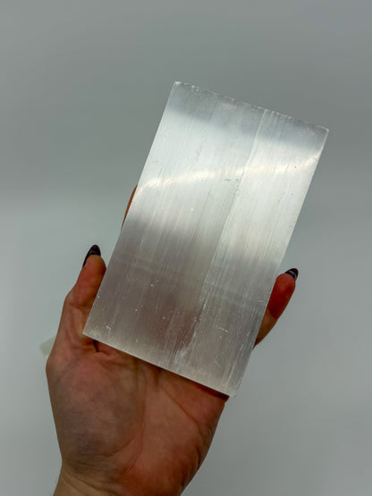 Selenite (Satin Spar) Rectangular Charging Plate