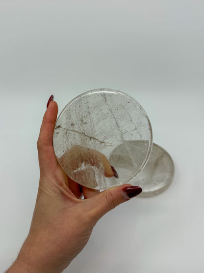 Clear Quartz Round Plate