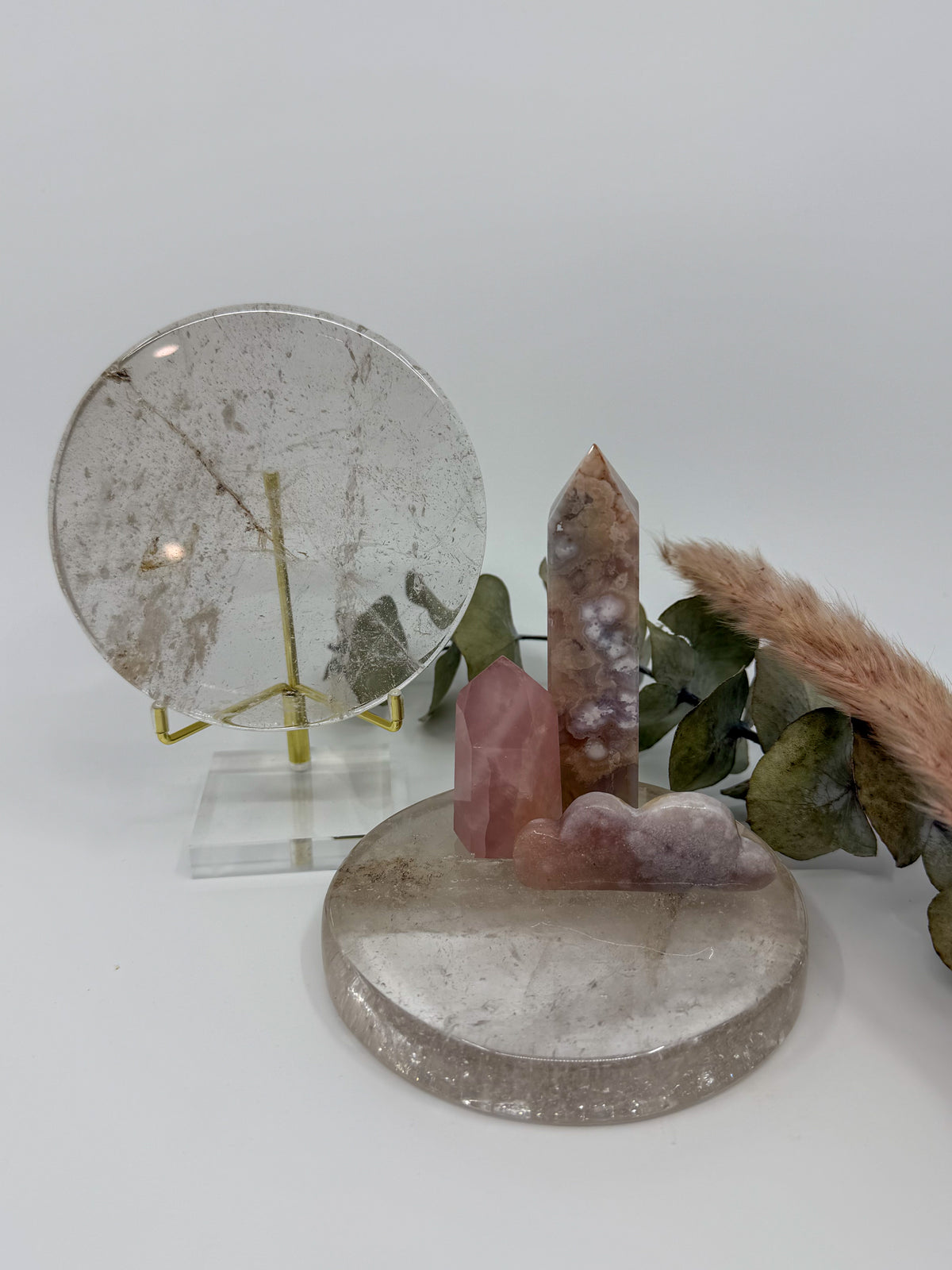 Clear Quartz Round Plate