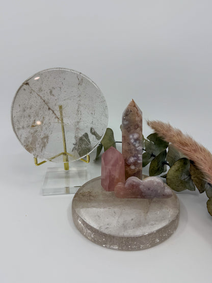 Clear Quartz Round Plate