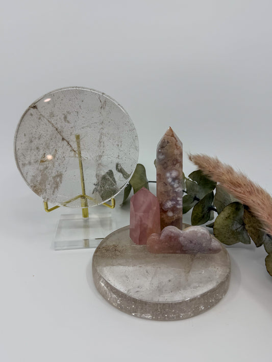 Clear Quartz Round Plate