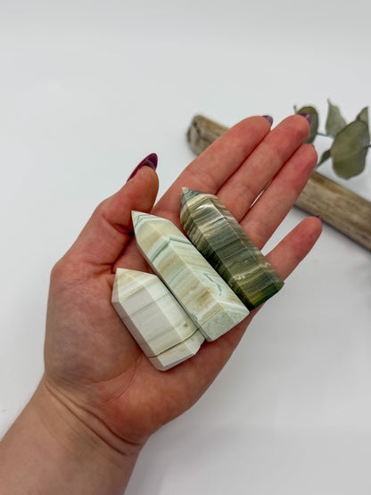 Banded Green Jasper Tower -CHOOSE YOUR OWN-