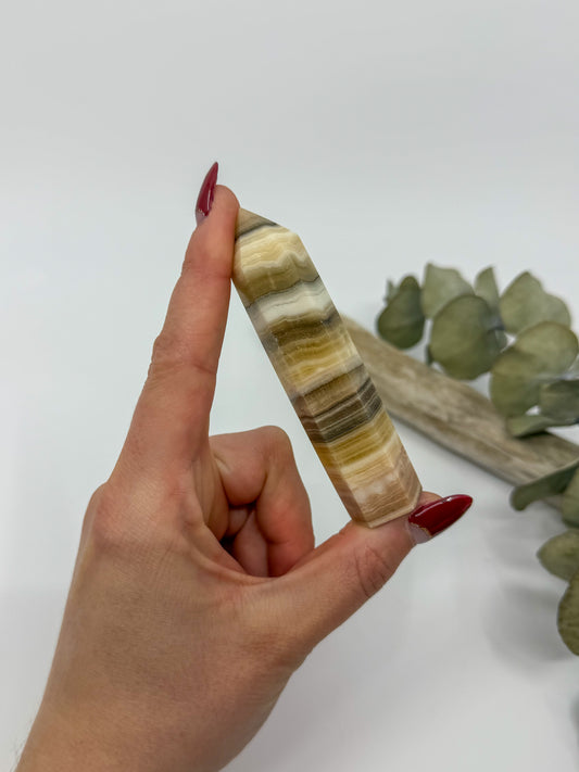 Banded Orange Calcite Tower -EXACT PIECE-