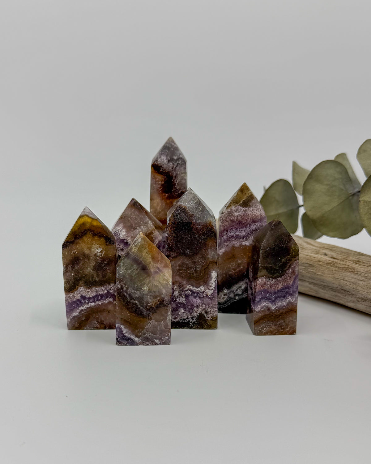UV Reactive 'Garden' Fluorite with Pyrite Tower