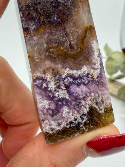 UV Reactive 'Garden' Fluorite with Pyrite Tower