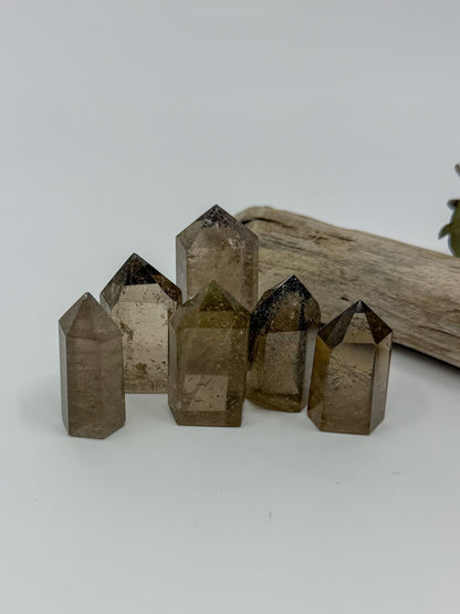 Hair Rutilated Smokey Quartz Small Towers