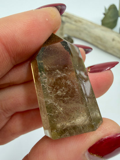 Hair Rutilated Smokey Quartz Small Towers