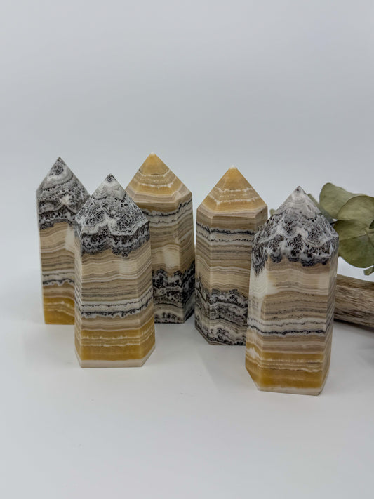 Large Dendritic Orange Calcite Chunky Tower