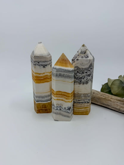 Dendritic Orange Calcite Tower -CHOOSE YOUR OWN-