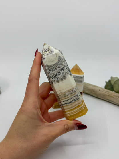 Dendritic Orange Calcite Tower -CHOOSE YOUR OWN-