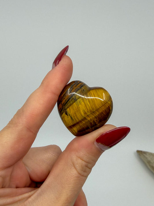 Tiger's Eye Mini Heart
