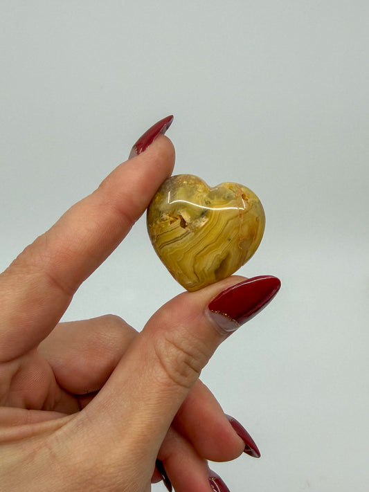 Crazy Lace Agate Mini Heart