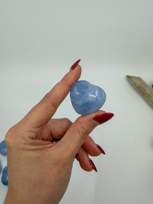 Blue Calcite Mini Heart