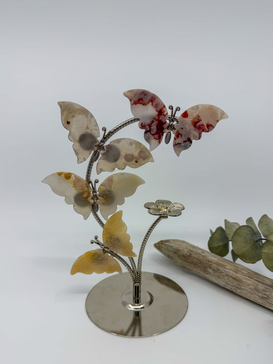 Flower Agate Butterfly Stand -EXACT-