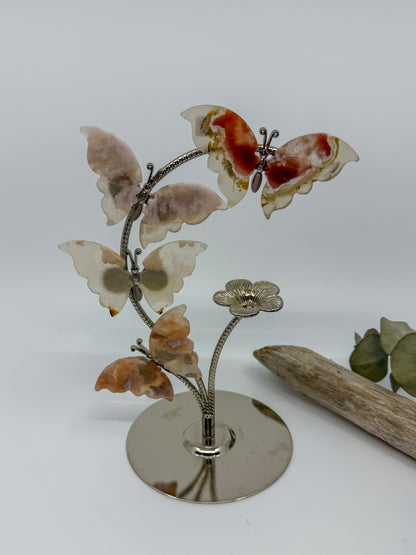 Flower Agate Butterfly Stand -EXACT-