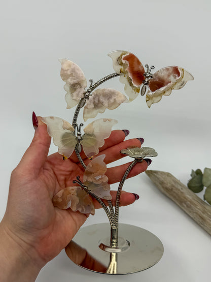 Flower Agate Butterfly Stand -EXACT-