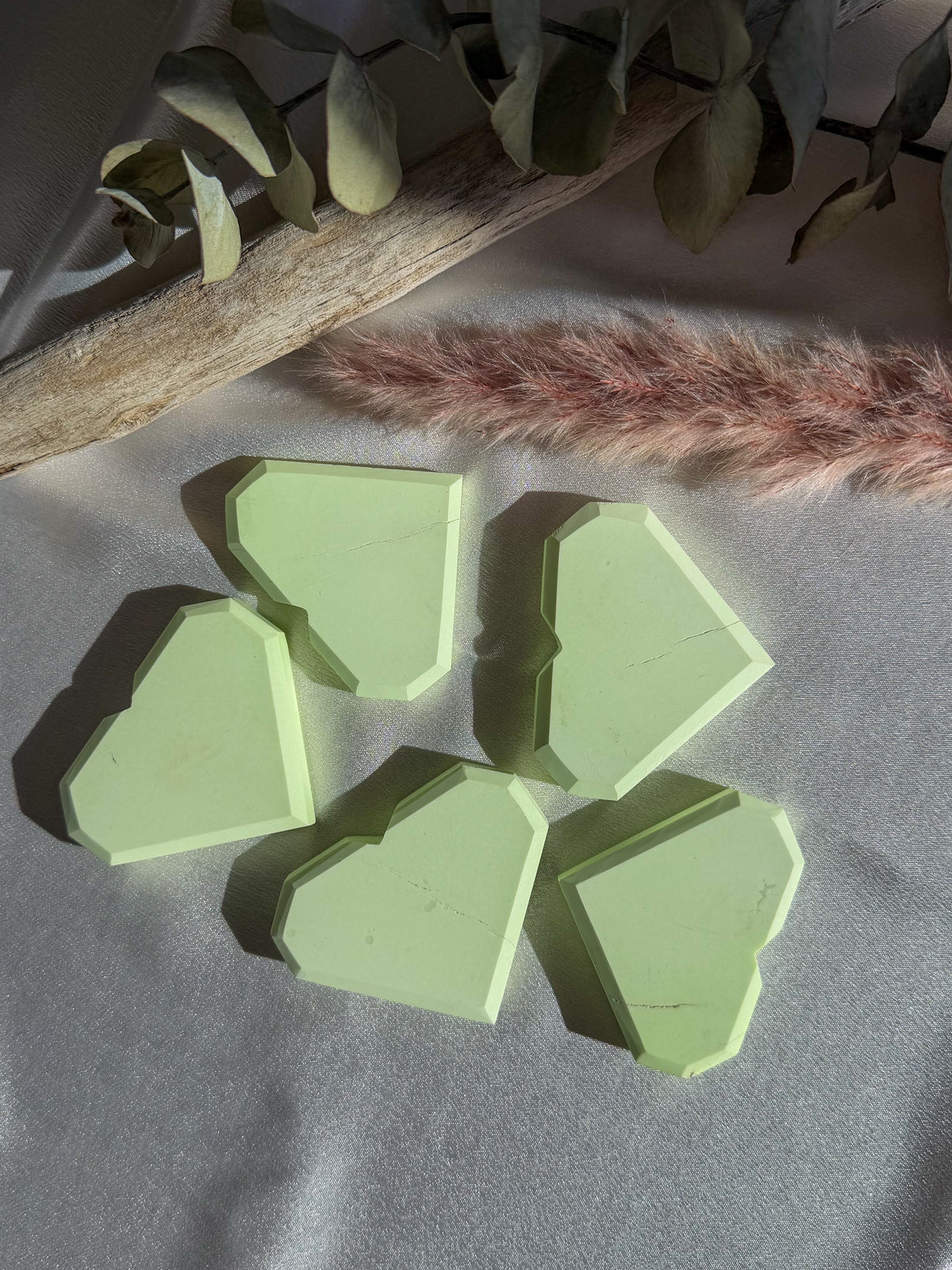 Lemon Chrysoprase (Magnesite) Heart