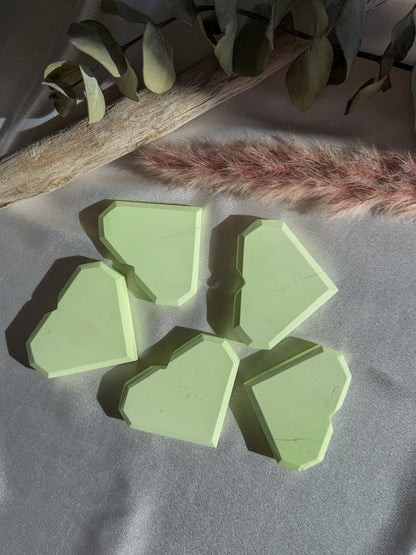 Lemon Chrysoprase (Magnesite) Heart