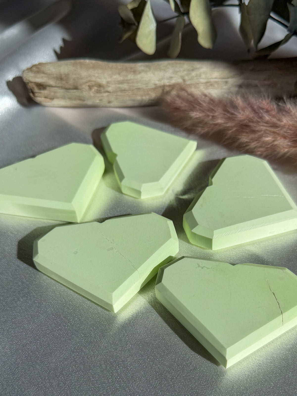 Lemon Chrysoprase (Magnesite) Heart