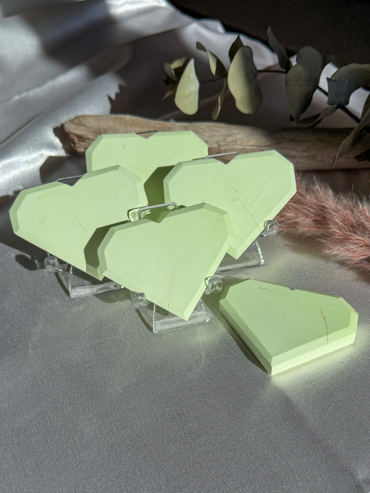 Lemon Chrysoprase (Magnesite) Heart